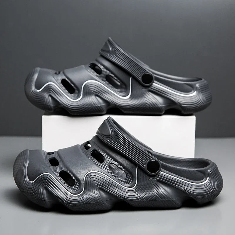 2025 Men Shoes Slippers Men Garden Flat Sandals Platform Sandals Man Summer Sandals Male Sneakers Outdoor Flip Flops Home Clogs