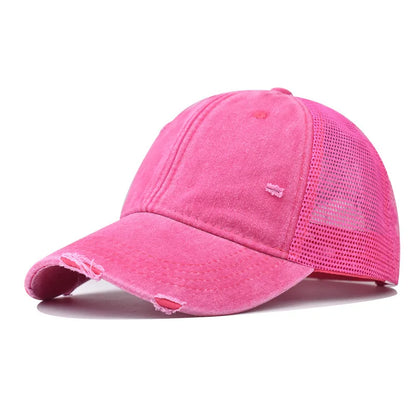 Distressed Baseball Cap – Vintage Washed Dad Hat for Men & Women