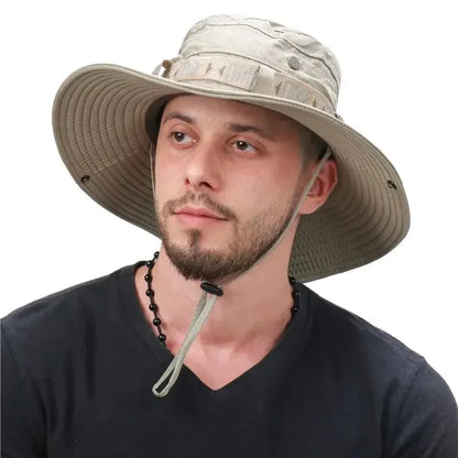Men’s Summer Bucket Hat – UV Protection, Wide Brim, Mesh Design