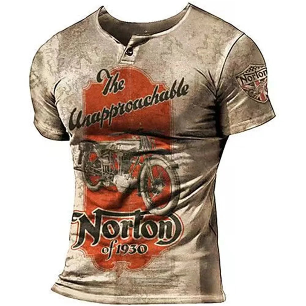 3D American Print Oversized Cotton Hip-Hop T-Shirt