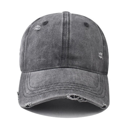 Distressed Baseball Cap – Vintage Washed Dad Hat for Men & Women