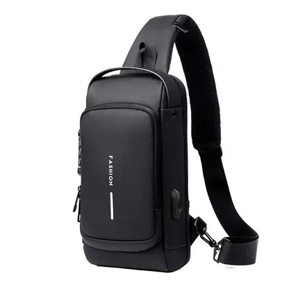 Men's Anti-Theft Chest Bag — USB Charging Crossbody Sling Pack