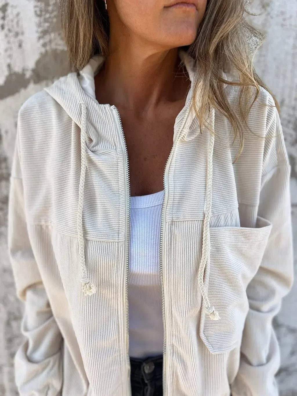 Luna™ | Corduroy Zip-Up Hoodie Jacket