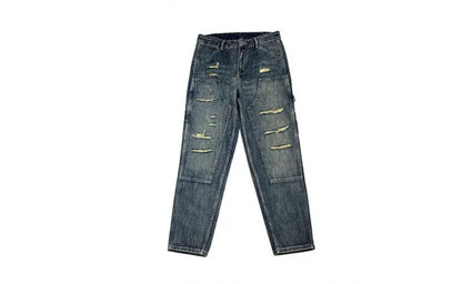 Ripped Patch Baggy Jeans