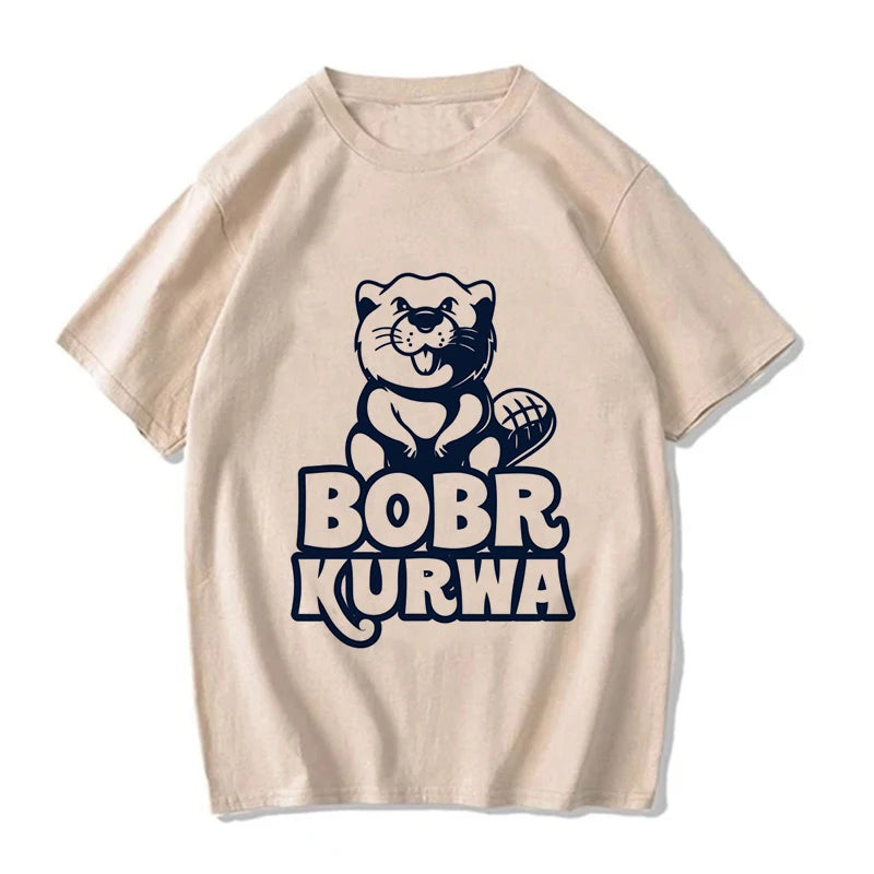 90s Cartoon Grunge Bobr Kurwa Funny T-Shirt