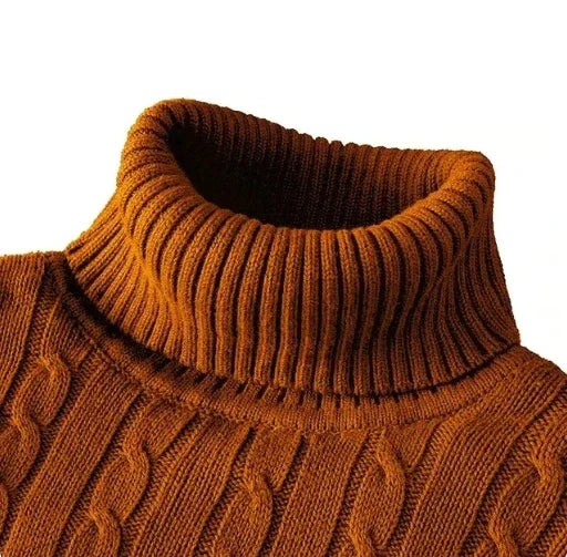 Men's High Neck Knitted Sweater