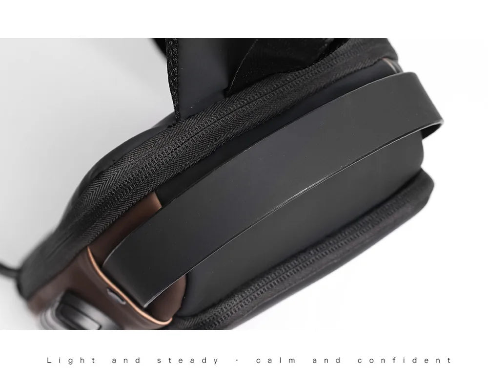 Men's Anti-Theft Chest Bag — USB Charging Crossbody Sling Pack