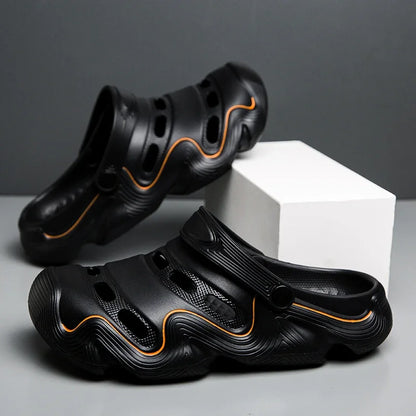 2025 Men Shoes Slippers Men Garden Flat Sandals Platform Sandals Man Summer Sandals Male Sneakers Outdoor Flip Flops Home Clogs