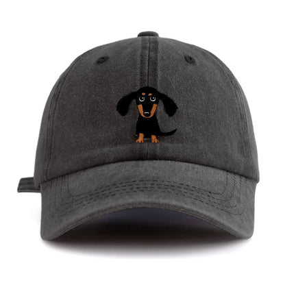 Dachshund Print Washed Baseball Cap – Retro Dad Hat