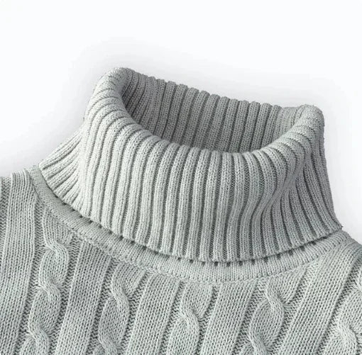 Men's High Neck Knitted Sweater