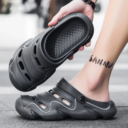 2025 Men Shoes Slippers Men Garden Flat Sandals Platform Sandals Man Summer Sandals Male Sneakers Outdoor Flip Flops Home Clogs