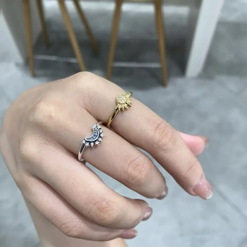 2pc Summer Couple Rings Set