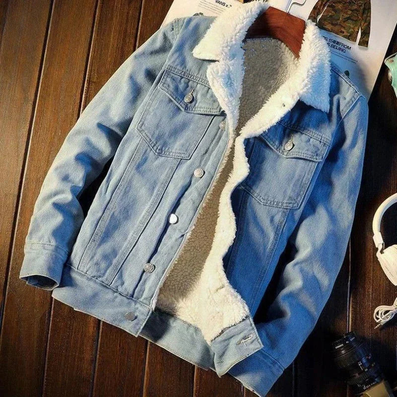 Warm Padded Denim Jacket