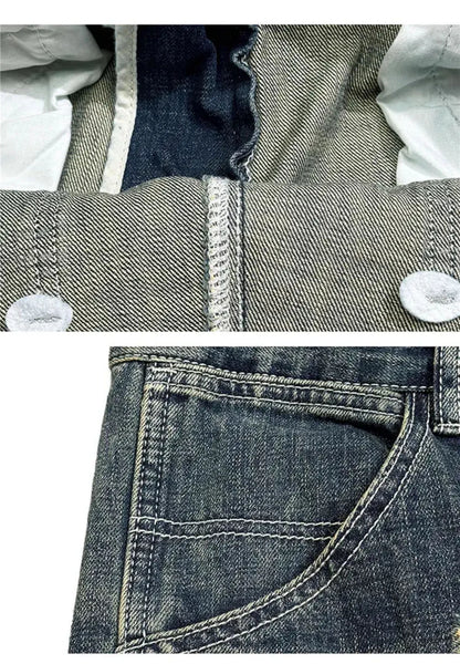 Ripped Patch Baggy Jeans