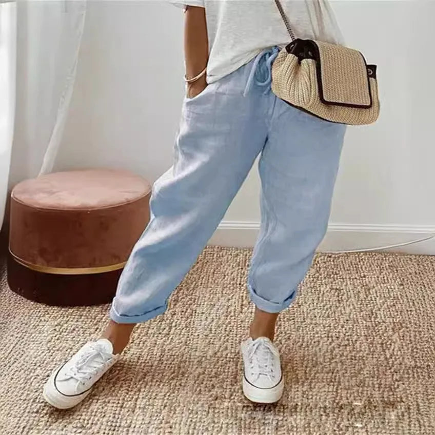 Women’s Casual Striped Ankle Pants