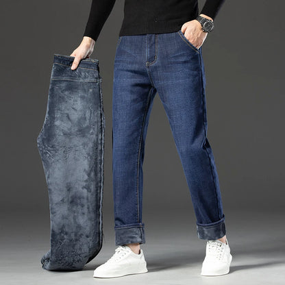 High Quality Men Fleece Jeans
