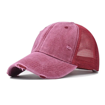 Distressed Baseball Cap – Vintage Washed Dad Hat for Men & Women
