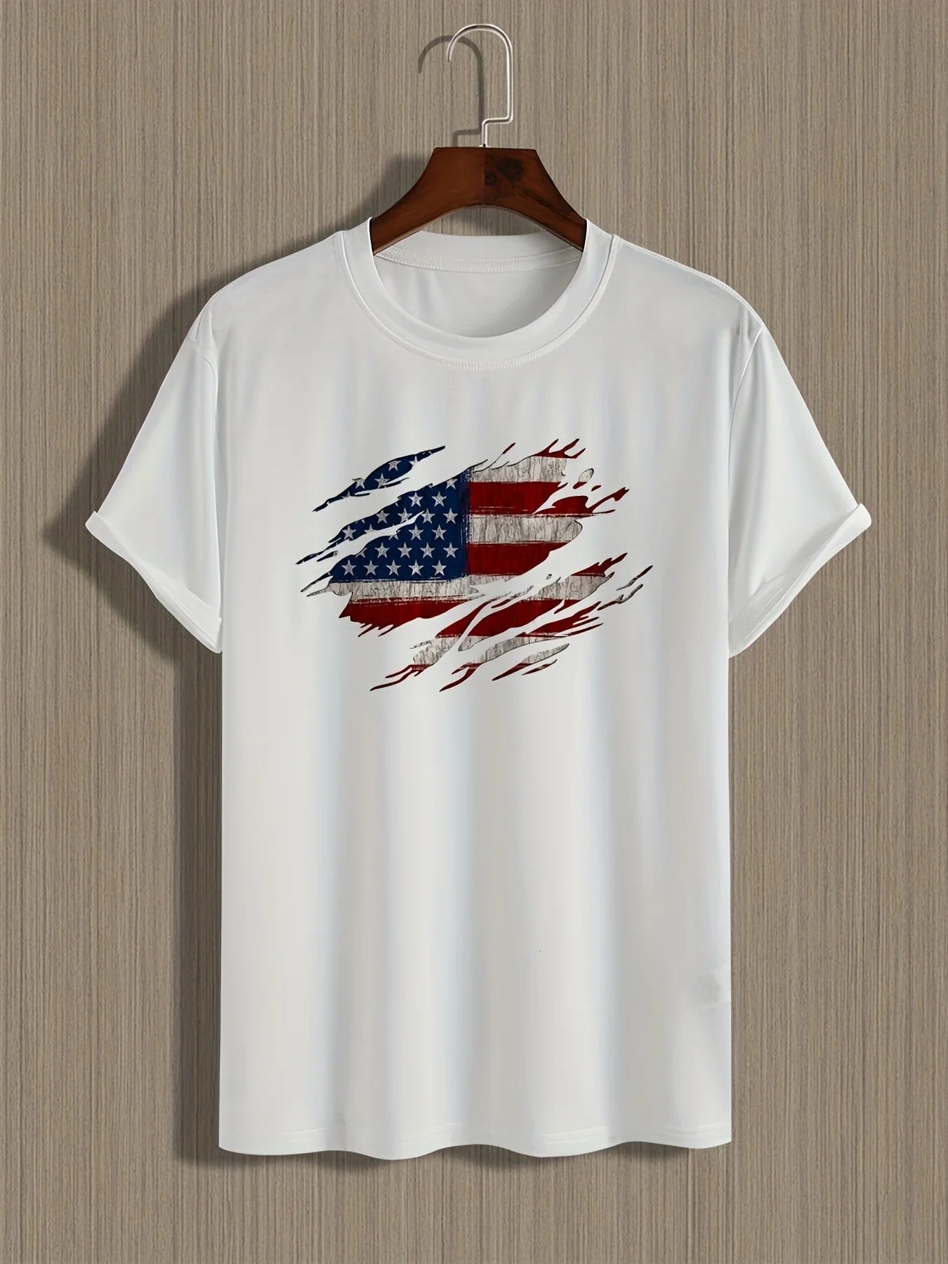 Men's Summer American Flag T-shirt