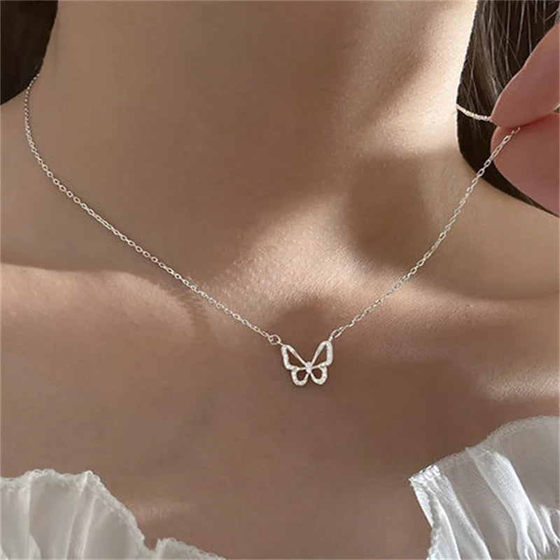 Shiny Butterfly Necklace