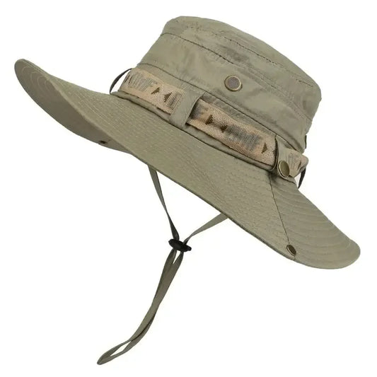 Men’s Summer Bucket Hat – UV Protection, Wide Brim, Mesh Design