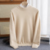 Wool Pullover Warm Half-High Collar Knit Sweater