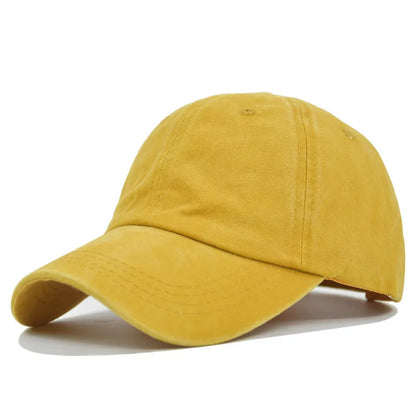 Vintage Washed Distressed Baseball Cap – 100% Cotton Plain Dad Hat