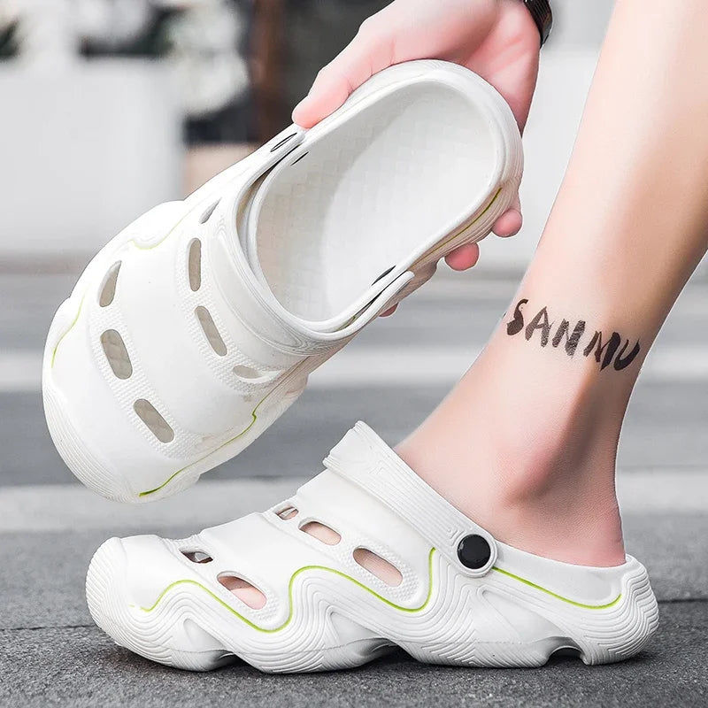 2025 Men Shoes Slippers Men Garden Flat Sandals Platform Sandals Man Summer Sandals Male Sneakers Outdoor Flip Flops Home Clogs