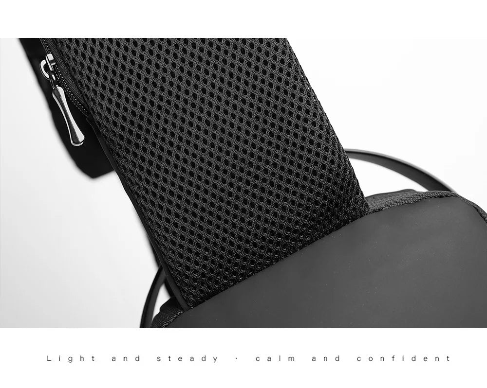Men's Anti-Theft Chest Bag — USB Charging Crossbody Sling Pack