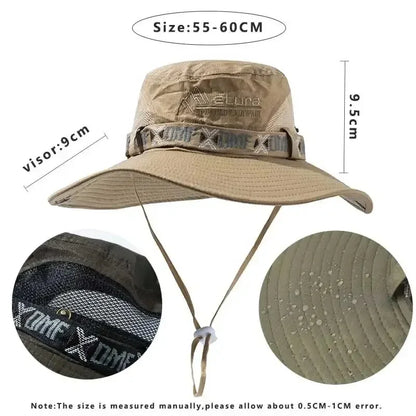Men’s Summer Bucket Hat – UV Protection, Wide Brim, Mesh Design