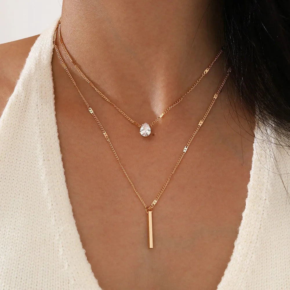 Trendy Zircon Pendant Necklace