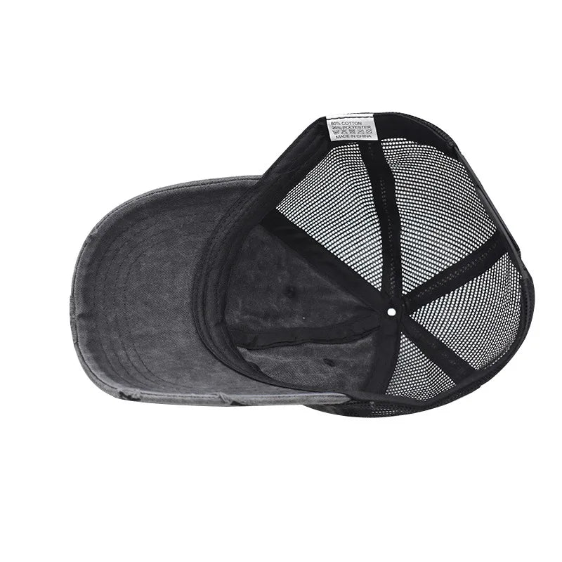 Distressed Baseball Cap – Vintage Washed Dad Hat for Men & Women