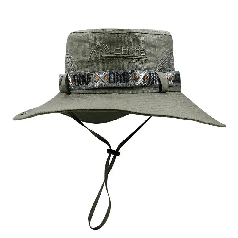 Men’s Summer Bucket Hat – UV Protection, Wide Brim, Mesh Design