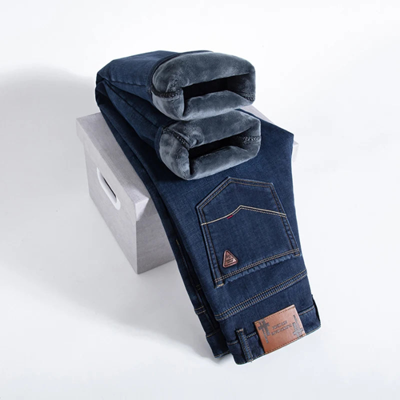 High Quality Men Fleece Jeans
