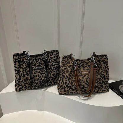 Sac Léopard - Vintage Leopard Print Tote Bag