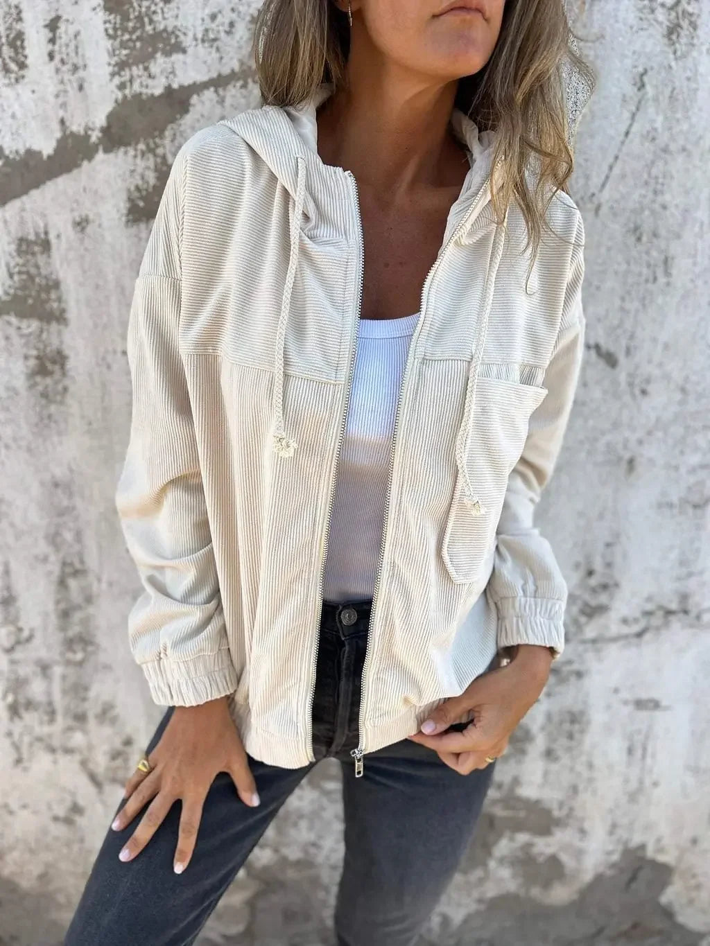 Luna™ | Corduroy Zip-Up Hoodie Jacket