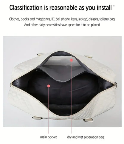 Large Capacity Travel Duffle Bag Sports Gym Yoga Tote Weekend Overnight Bag and Luggage Organiser