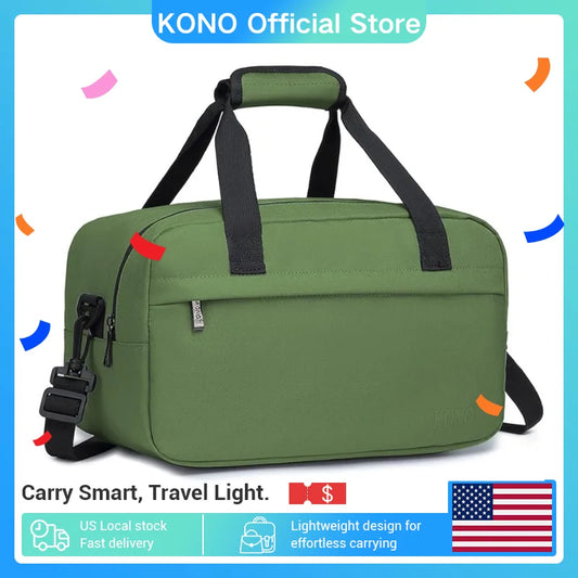 Kono 35x20x20 Cabin Bag Under Seat Ryanair Flight Carry On Bag Sports Travel Duffel Holdall Hand Luggage 14L Unisex