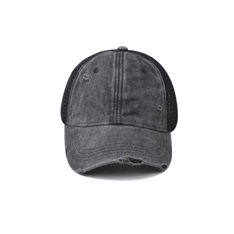 Distressed Baseball Cap – Vintage Washed Dad Hat for Men & Women