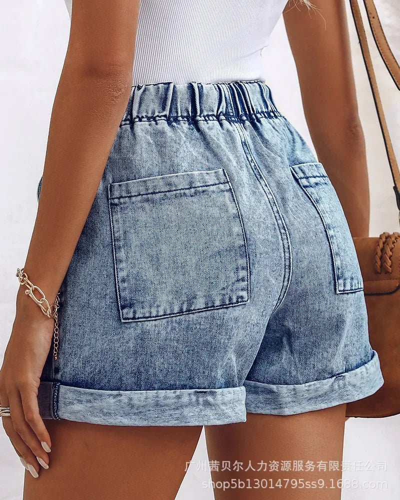 Light Blue Denim Shorts
