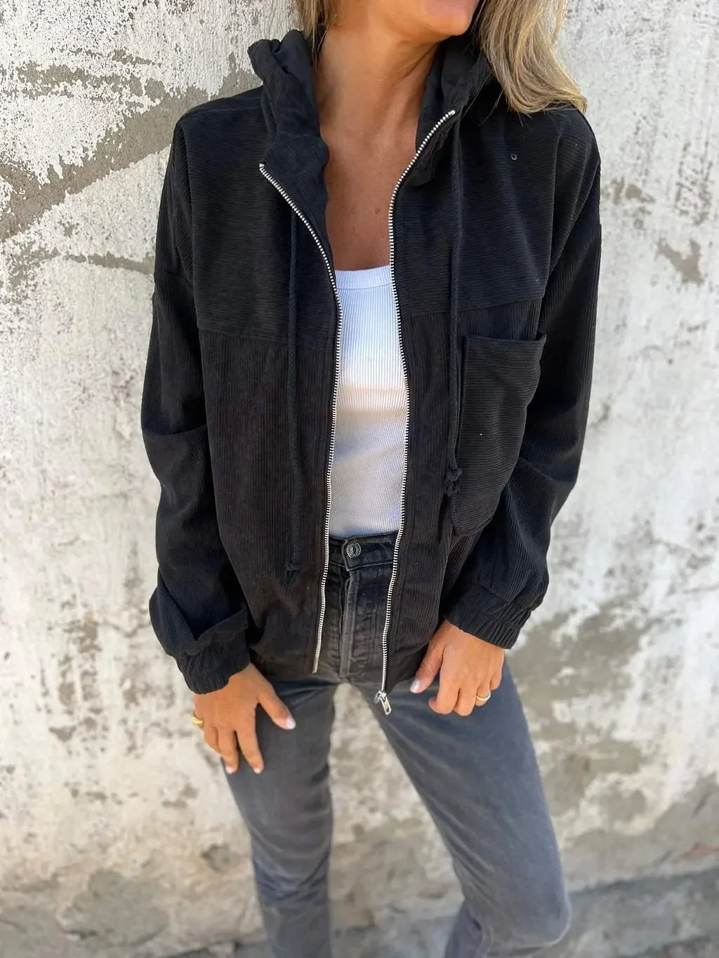 Luna™ | Corduroy Zip-Up Hoodie Jacket