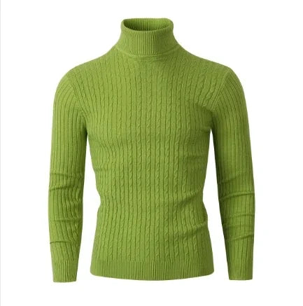 Men's High Neck Knitted Sweater