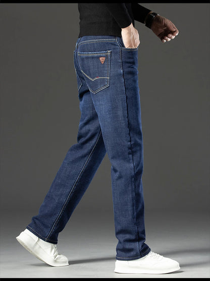 High Quality Men Fleece Jeans