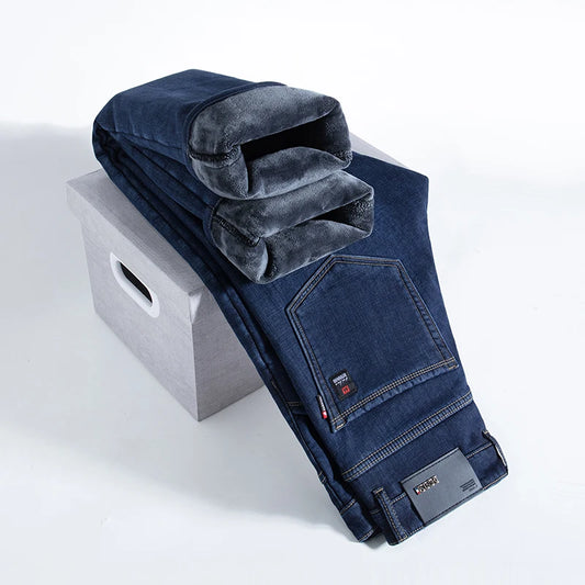 High Quality Men Fleece Jeans