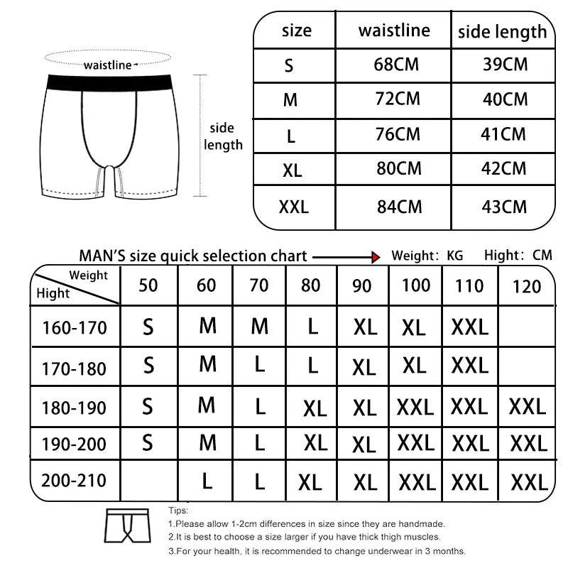 5Pcs Trendsetter! Men's briefs with a statement print for a unique look