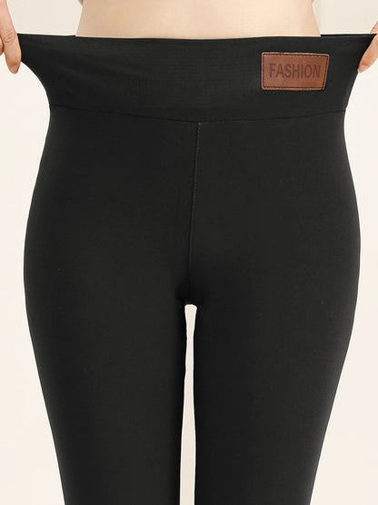 High-Waist Velvet Winter Leggings