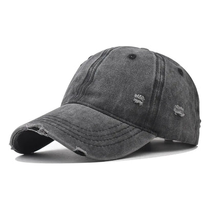 Distressed Baseball Cap – Vintage Washed Dad Hat for Men & Women