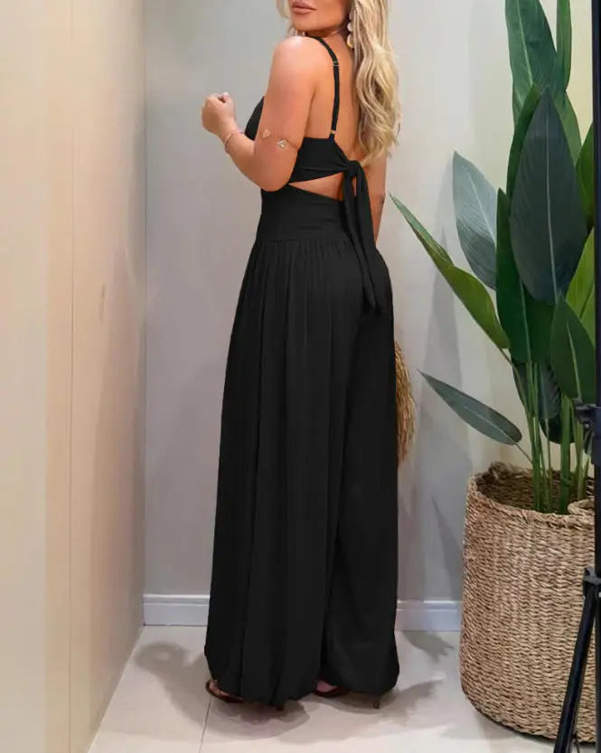 Luxe Sculpt Backless Jumpsuit