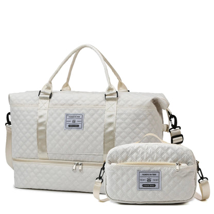 Large Capacity Travel Duffle Bag Sports Gym Yoga Tote Weekend Overnight Bag and Luggage Organiser