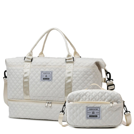 Large Capacity Travel Duffle Bag Sports Gym Yoga Tote Weekend Overnight Bag and Luggage Organiser