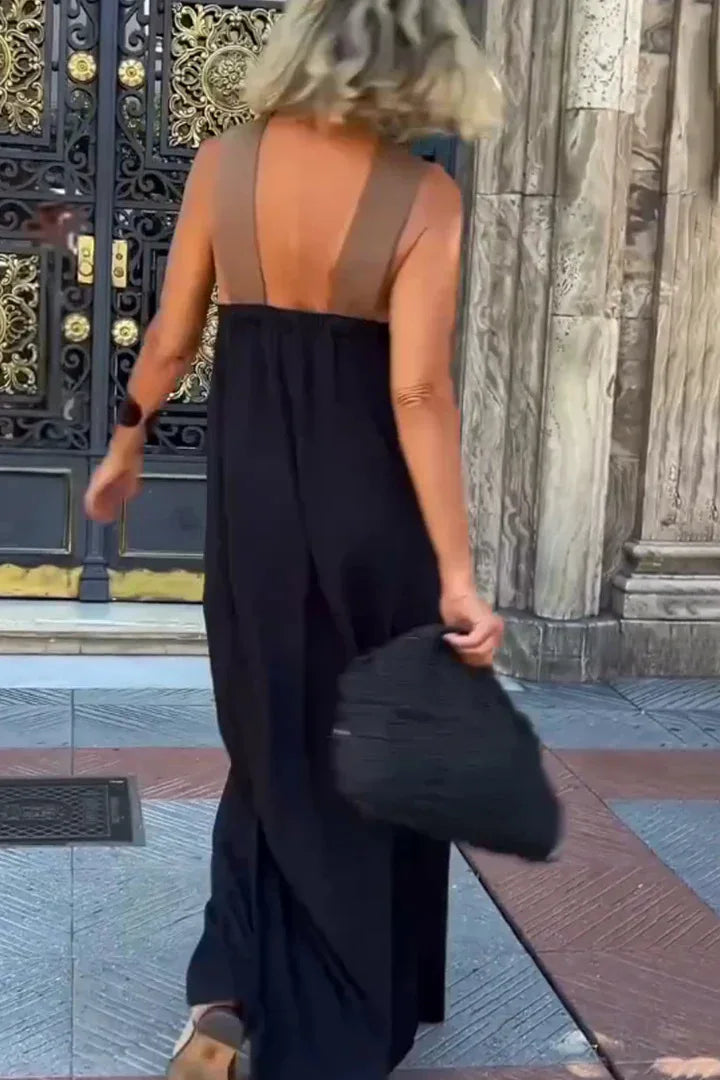 Mira™ Cross-Halter Beach Maxi Dress